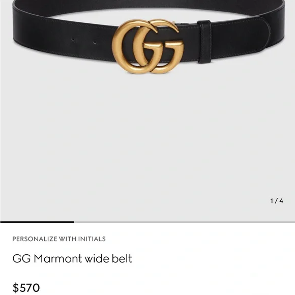 Gucci Marmont Belt with Gold Double G Buckle | 100% Authentic EUC Sz 8-12 - Picture 11 of 11